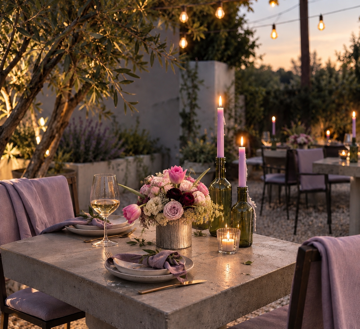Isura intimate dinner centerpiece styling inspiration